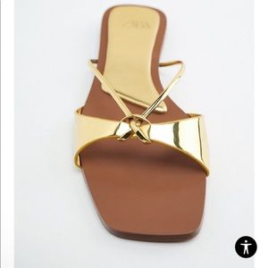 Gold Flat Sandals